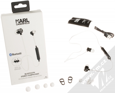 Karl Lagerfeld Bluetooth Stereo Earphones módní stereo headset s tlačítkem bílá (white) balení
