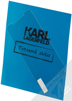 Karl Lagerfeld Tempered Glass Invisible Logo ochranné tvrzené sklo s logem při vypnutém displeji pro Apple iPhone XS Max průhledná (transparent)