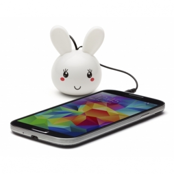 KitSound Mini Buddy Bunny reproduktor pro mobilní telefon, mobil, smartphone - Králík bílá (white)