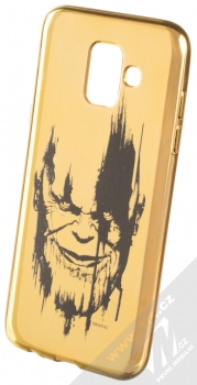 Marvel Thanos 004 TPU pokovený ochranný silikonový kryt s motivem pro Samsung Galaxy A6 (2018) zlatá (gold)