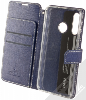 Molan Cano Issue Diary flipové pouzdro pro Huawei P30 Lite tmavě modrá (navy blue) otevřené