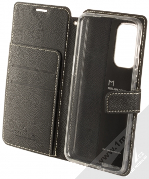 Molan Cano Issue Diary flipové pouzdro pro OnePlus Nord 2 5G černá (black) otevřené