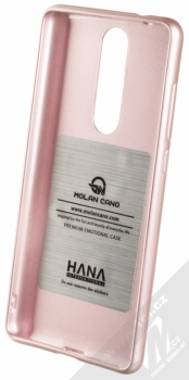Molan Cano Jelly Case TPU ochranný kryt pro Nokia 5.1 růžově zlatá (rose gold) zepředu