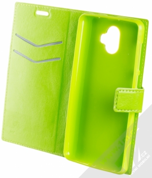 MyPhone BookCover flipové pouzdro pro MyPhone Pocket 18x9 zelená (green) otevřené