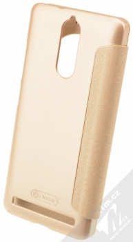 Nillkin Sparkle flipové pouzdro pro Lenovo Vibe K5 Note zlatá (gold) zezadu