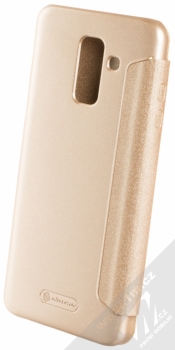 Nillkin Sparkle flipové pouzdro pro Samsung Galaxy A6 Plus (2018) béžová (champagne gold) zezadu