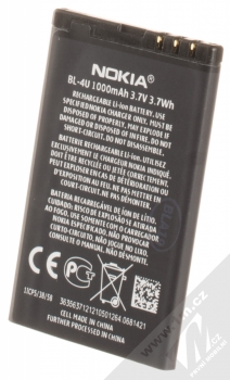 Nokia BL-4U originální baterie pro Nokia 206, 515, 3120 classic, 500, 5530 XpressMusic a další černá (black) zezadu