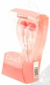 Remax Candy RM-505 sluchátka s mikrofonem a ovladačem růžová (pink) krabička