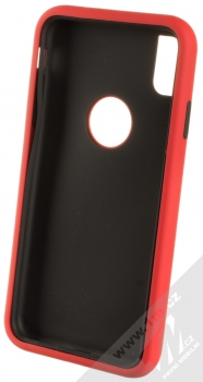 Sligo Defender Solid odolný ochranný kryt pro Apple iPhone XS Max červená černá (red black) zepředu