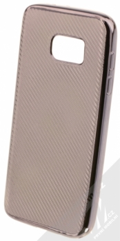 Sligo Elegance Carbon TPU pokovený ochranný kryt pro Samsung Galaxy S7 černá (gunmetal black)