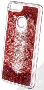 Sligo Liquid Glitter Full ochranný kryt s přesýpacím efektem třpytek pro Huawei P Smart červená (red) animace 3