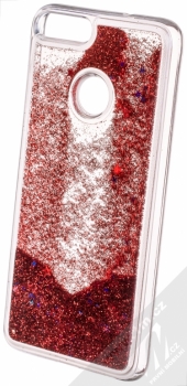 Sligo Liquid Glitter Full ochranný kryt s přesýpacím efektem třpytek pro Huawei P Smart červená (red) animace 4