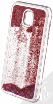 Sligo Liquid Glitter Full ochranný kryt s přesýpacím efektem třpytek pro Samsung Galaxy J5 (2017) červená (red) animace 3