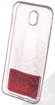 Sligo Liquid Glitter Full ochranný kryt s přesýpacím efektem třpytek pro Samsung Galaxy J5 (2017) červená (red) zepředu