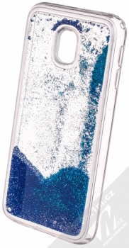 Sligo Liquid Pearl Full ochranný kryt s přesýpacím efektem třpytek pro Samsung Galaxy J3 (2017) modrá (blue) animace 4