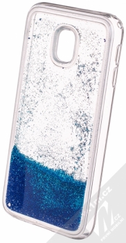Sligo Liquid Pearl Full ochranný kryt s přesýpacím efektem třpytek pro Samsung Galaxy J3 (2017) modrá (blue) animace 5