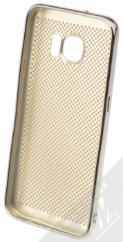 Sligo Luxury pokovený TPU ochranný kryt pro Samsung Galaxy S7 černá (gunmetal black) zepředu