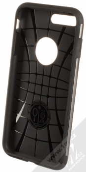 Spigen Slim Armor odolný ochranný kryt se stojánkem pro Apple iPhone 7 Plus, iPhone 8 Plus kovově šedá (gunmetal) zepředu