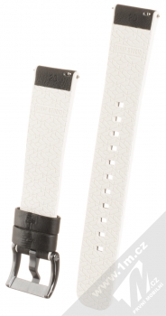 Strap Studio Hybrid pásek na zápěstí pro Samsung Galaxy Watch 42mm, Gear Sport černá bílá (black white) zezadu
