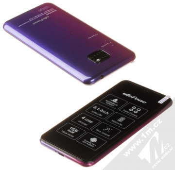 Ulefone Note 7 růžová fialová (twilight) zboku
