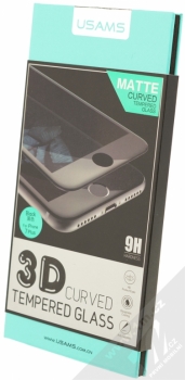 USAMS Matte 3D Curved Tempered Glass barevné ochranné tvrzené sklo na displej pro Apple iPhone 7 Plus černá (black) krabička