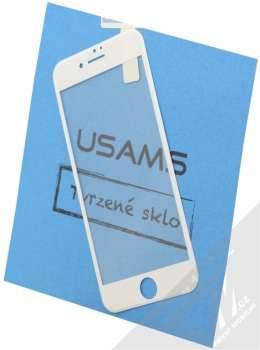 USAMS 3D Curved Tempered Glass barevné ochranné tvrzené sklo na displej pro Apple iPhone 7 bílá (white)