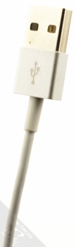 USAMS MFi USB kabel s Apple Lightning konektorem pro Apple iPhone, iPad, iPod (licence MFi) stříbrná (silver) konektor USB