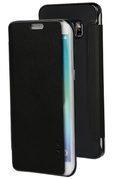 USAMS Uview flipové pouzdro s průhledem na zahnutý displej pro Samsung Galaxy S6 Edge+ černá (black)