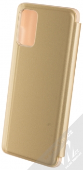 Vennus Clear View flipové pouzdro pro Samsung Galaxy S20 Plus zlatá (gold) zezadu