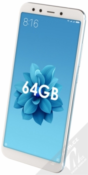XIAOMI MI A2 4GB/64GB Global Version CZ LTE modrá (blue) šikmo zepředu