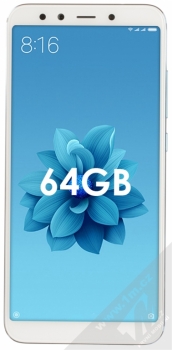 XIAOMI MI A2 4GB/64GB Global Version CZ LTE modrá (blue) zepředu