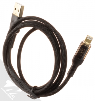 XO NB229A Clear opletený USB kabel s Apple Lightning konektorem černá (black) komplet