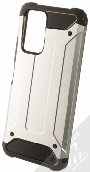 1Mcz Armor odolný ochranný kryt pro Xiaomi Redmi Note 10 Pro, Redmi Note 10 Pro Max stříbrná černá (silver black)