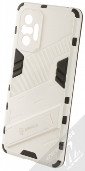1Mcz Armor Ribbed odolný ochranný kryt se stojánkem pro Xiaomi Redmi Note 10 Pro, Redmi Note 10 Pro Max bílá (white)