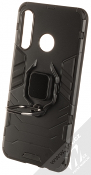1Mcz Armor Ring odolný ochranný kryt s držákem na prst pro Huawei P30 Lite černá (black) otevřené