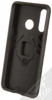 1Mcz Armor Ring odolný ochranný kryt s držákem na prst pro Huawei P30 Lite černá (black) zepředu