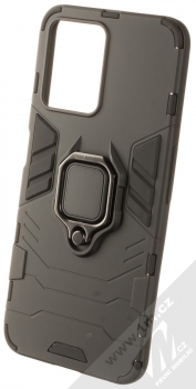 1Mcz Armor Ring odolný ochranný kryt s držákem na prst pro Realme C35 černá (black)
