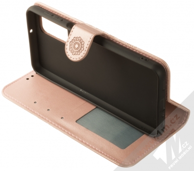 1Mcz Burrow Mandala 1 Book flipové pouzdro pro Samsung Galaxy A32 růžově zlatá (rose gold) stojánek