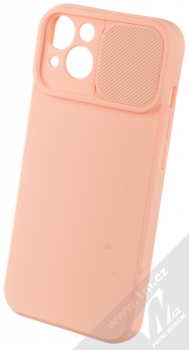 1Mcz CamShield Soft ochranný kryt pro Apple iPhone 13 lososově růžová (salmon pink) otevřené