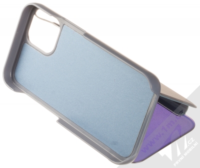 1Mcz Clear View flipové pouzdro pro Apple iPhone 12 mini modrá (blue) stojánek