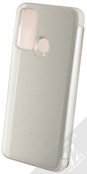 1Mcz Clear View flipové pouzdro pro Huawei Y6p stříbrná (silver) zezadu