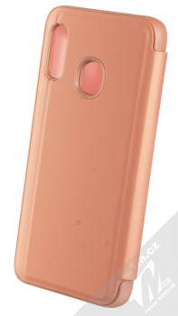 1Mcz Clear View flipové pouzdro pro Samsung Galaxy A20e růžová (pink) zezadu