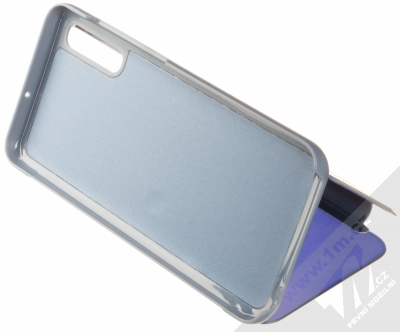 1Mcz Clear View flipové pouzdro pro Samsung Galaxy A70 modrá (blue) stojánek