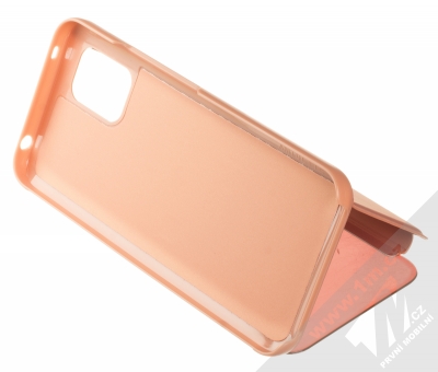 1Mcz Clear View flipové pouzdro pro Xiaomi Mi 10 Lite růžová (pink) stojánek