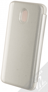 1Mcz Clear View flipové pouzdro pro Xiaomi Redmi 8A stříbrná (silver) zezadu