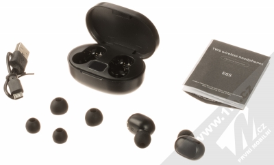1Mcz E6S TWS Bluetooth stereo sluchátka černá (black) balení