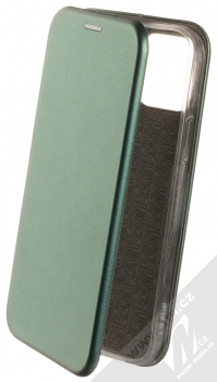 1Mcz Elegance Book flipové pouzdro pro Apple iPhone 12, iPhone 12 Pro tmavě zelená (dark green)