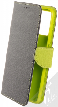1Mcz Fancy Book flipové pouzdro pro Realme 9 5G, Realme 9 Pro, OnePlus Nord CE 2 Lite 5G modrá limetkově zelená (blue lime)