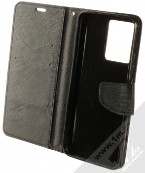 1Mcz Fancy Book flipové pouzdro pro Xiaomi Redmi Note 12 4G černá (black) otevřené