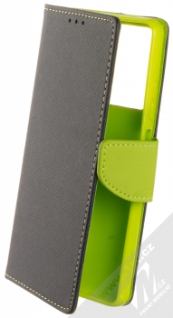 1Mcz Fancy Book flipové pouzdro pro Xiaomi Redmi Note 12 Pro 5G, Poco X5 Pro modrá limetkově zelená (blue lime)